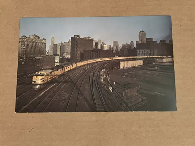 Union Pacific Chicago IL Train Railroad Locomotive Vanishing Vistas Card