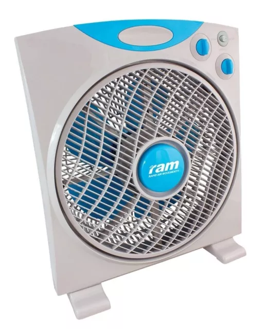 RAM 12" 300mm 3 Speed Eco Box Fan Hydroponics Rapid Air Movement 2