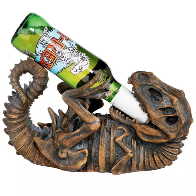 Design Toscano Bone Dry Dino Drinker T-Rex Skeleton Beverage Holder