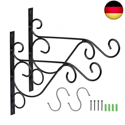 Matogle 2 Stück Blumenampel Halterung Blumenhaken Wand Haken für Wandhalter B
