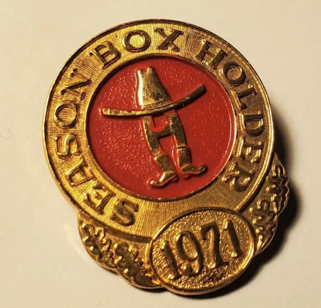 1971 Houston Livestock Show & Rodeo Season Box Holder Badge Pin
