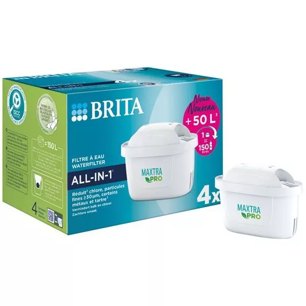 brita pack de 4 cartouches maxtra pro pour carafe 1050415 maxtra