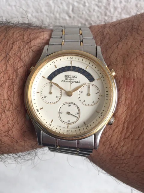 OROLOGIO SEIKO 7A34-7000 chronograph watch vintage clock ultra rare montres  EUR 210,00 - PicClick IT