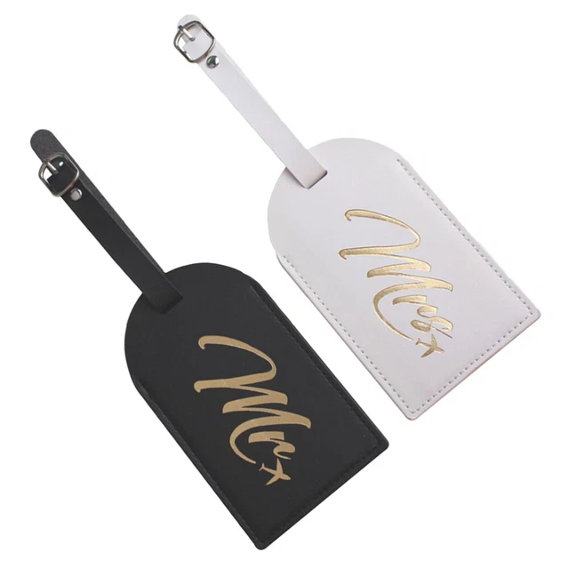 2 Pezzi Etichetta Per Valigia, Etichetta Bagaglio Mr E Mrs Targhetta Valigia Aereo Etichetta Per Bagagli Da Ricamo Per Valigie Borse Viaggi Di Nozze Vacanza