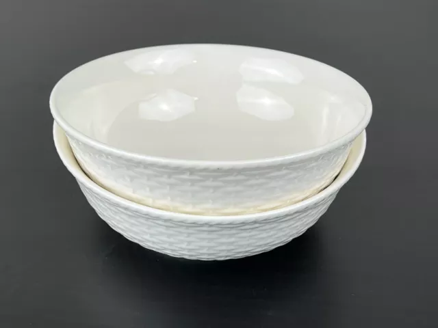 Mikasa Country Manor Cereal/Soup Bowls FF01 Basket Weave, 7" X 2-1/2" Set Of 2