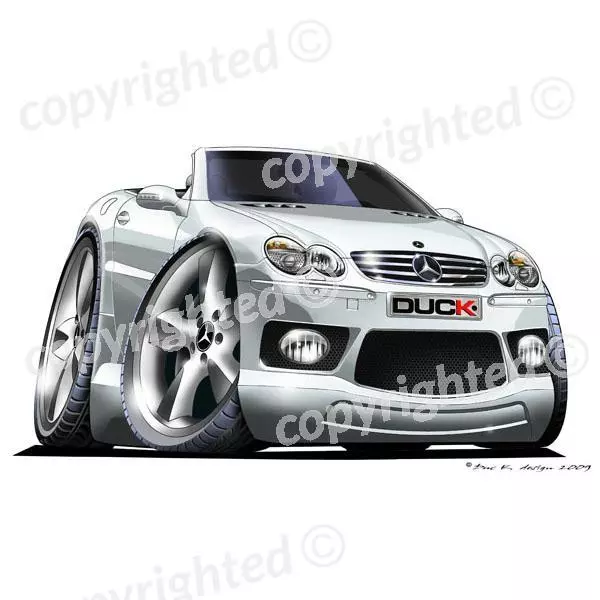 To Fit Mercedes SL - Vinyl Wall Art Sticker - Lt Silver