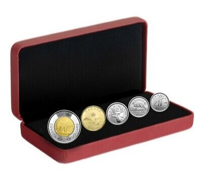 🇨🇦 Canada Uncirculated Coins Set, Five New Mint Coins, Toonie, Loonie, 2020