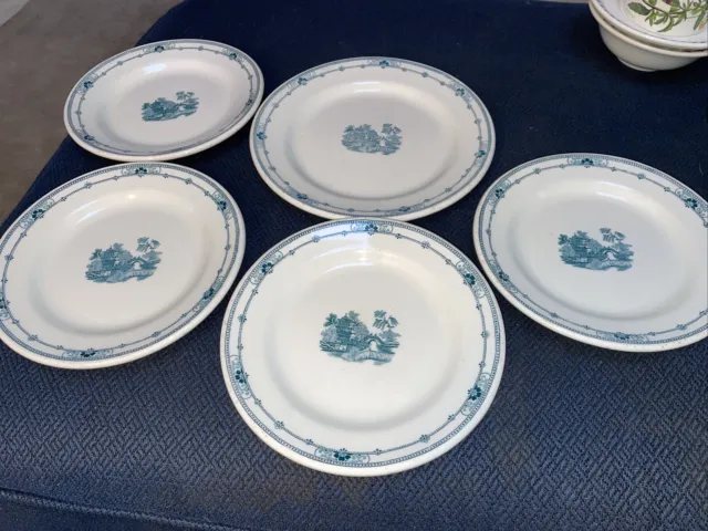 5 x Grindley Hotel Ware England Carlton Cook’s Restaurant Supply Plates