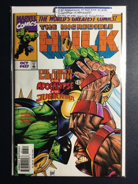INCREDIBLE HULK #457 🥈2nd APPEARANCE OF THE HULK AS WAR, A HORSEMAN APOCALYPSE