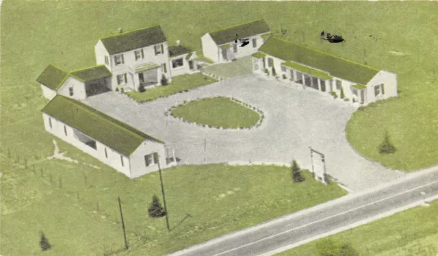 Hillsboro Ohio 1950s Postcard Roselawn Motor Court Motel
