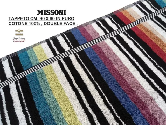 Tappeto MISSONI , bagno cucina ingresso ecc. cm. 90 x 60 , 100% cotone double