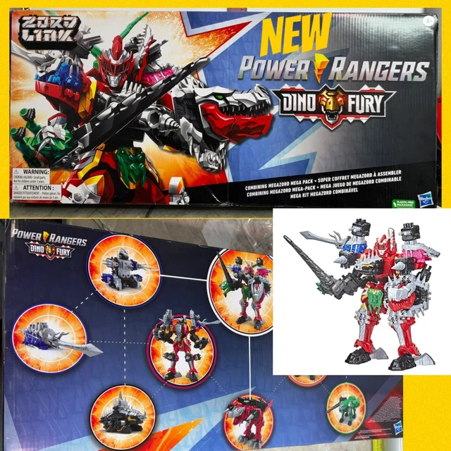 Power Rangers Dino Fury Blue Tricera Blade And Black Stego Spike
