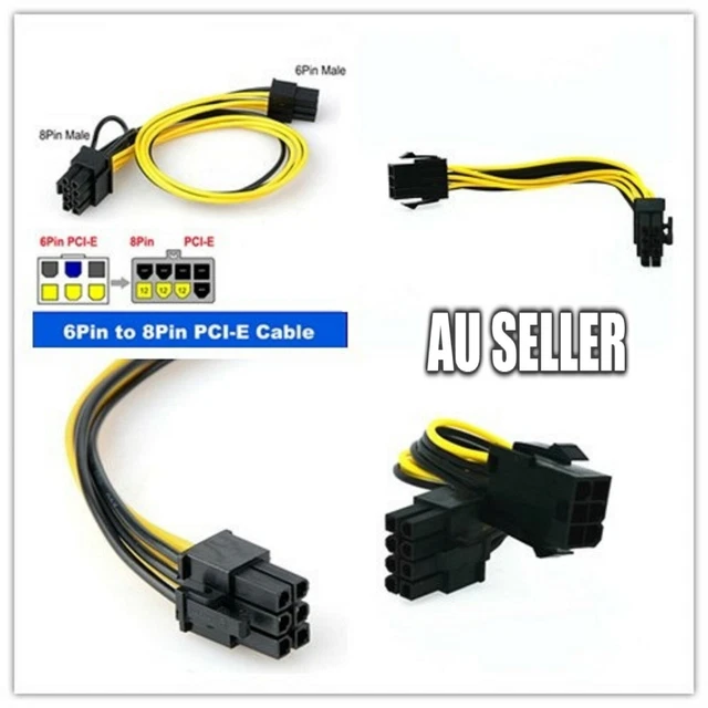 6 pin to 8 pin PCI Express Power Converter Cable for GPU Video Card PCIE Nvidia