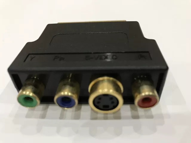 Scart Stecker Vergoldet auf 3x RGB ( rot / grün / blau ) Buchse S-Video Adapter