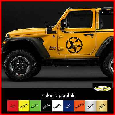 Adesivo Stella Militare Per Jeep Wrangler Fuoristrada 4X4 Stickers Off Road Auto