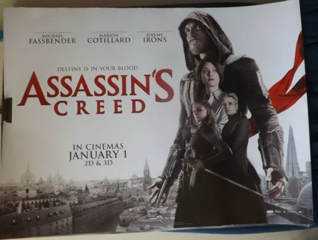  Movie Poster ASSASSIN'S CREED 2 Sided ORIGINAL Advance 27x40  MICHAEL FASSBENDER: Posters & Prints