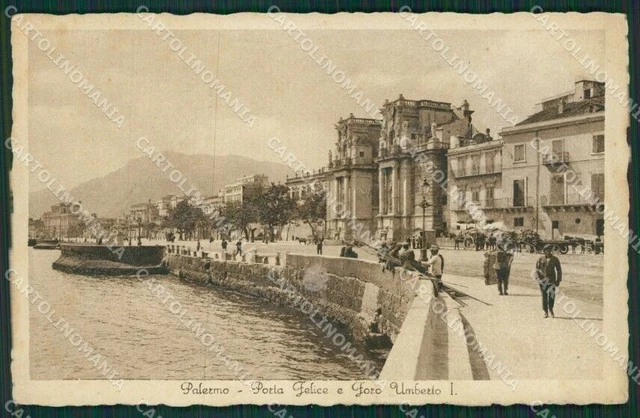 Palermo Città Porta Felice PIEGA cartolina KV6442