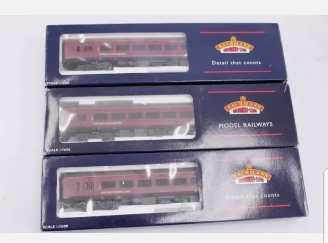 BACHMANN BRANCH-LINE 31-513A 159 3-Wagen DMU Lok Arriva OO Set VERPACKT