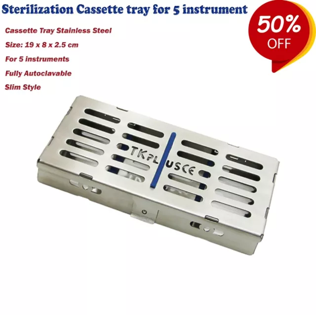 Plateau Pour 5 Instruments Slim, Chirurgical Stérilisation Cassettes Entièrement