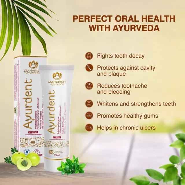 MAHARISHI AYURVEDA AYURDENT Classic Ayurvedic Herbal Toothpaste- All ...