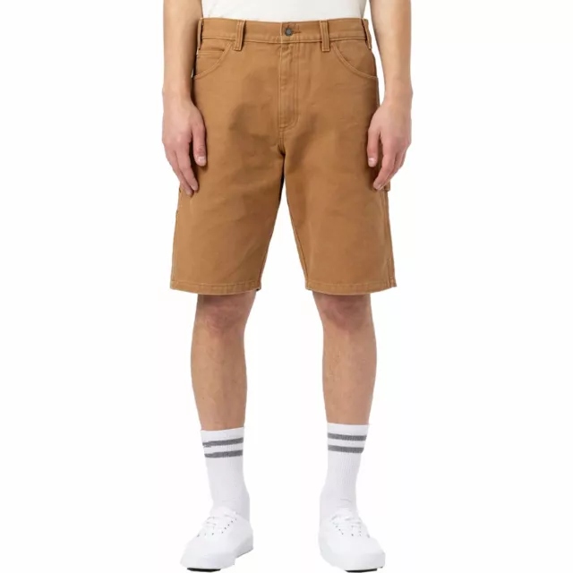 Dickies Anatra Tela Breve Pantaloni Uomo Corti Estivi Pantaloncini Cotone Braun