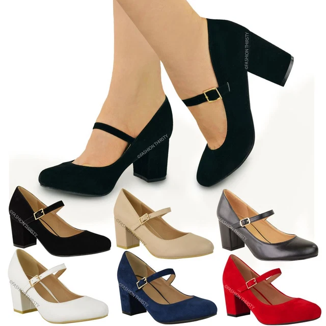 Mid block online heel shoes uk