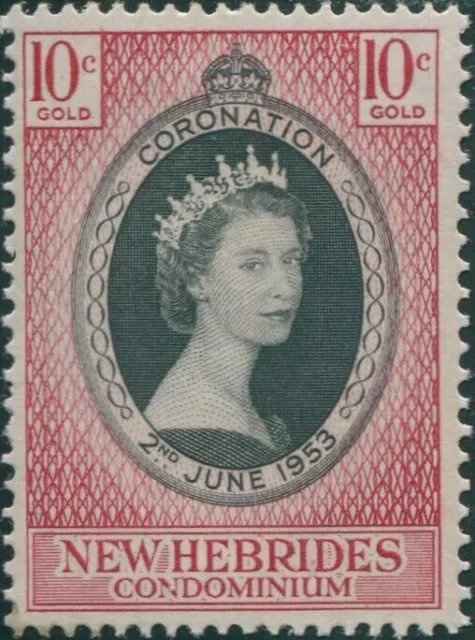New Hebrides 1953 SG79 10c Coronation QEII MNH