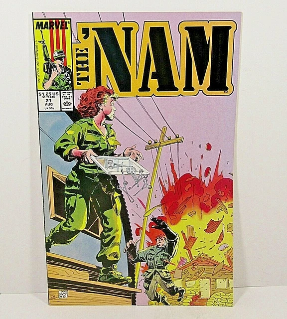Vintage 1988 Marvel Comics Universe The Nam #21 Vietnam War Stories Bob Camp
