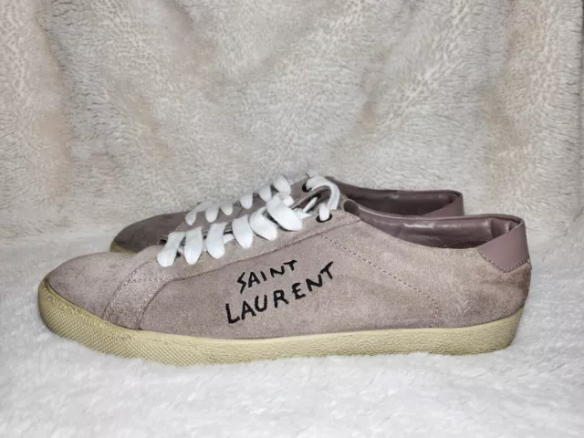 Saint Laurent Court Classic Men's 41 USA 8 Suede YSL Sneakers 101123S