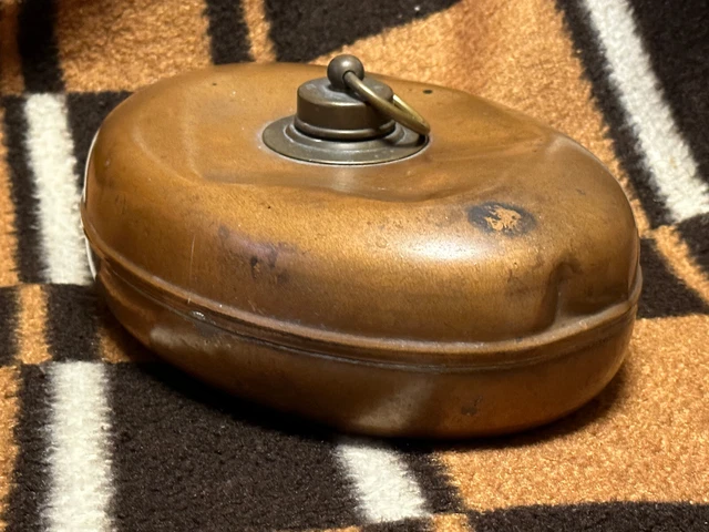 Wärmflasche Bettflasche Kupfer  20er antik Reinkupfer alt Sammler funktionstücht 5