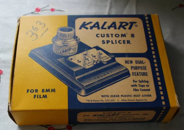 Empalme 8 personalizado Kalart década de 1960 - para película de 8 mm - instrucciones y caja original más