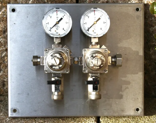 2er Co2-Zwischendruckminderer 3 bar , Zwischendruckregler, Hobbybrauer (2)