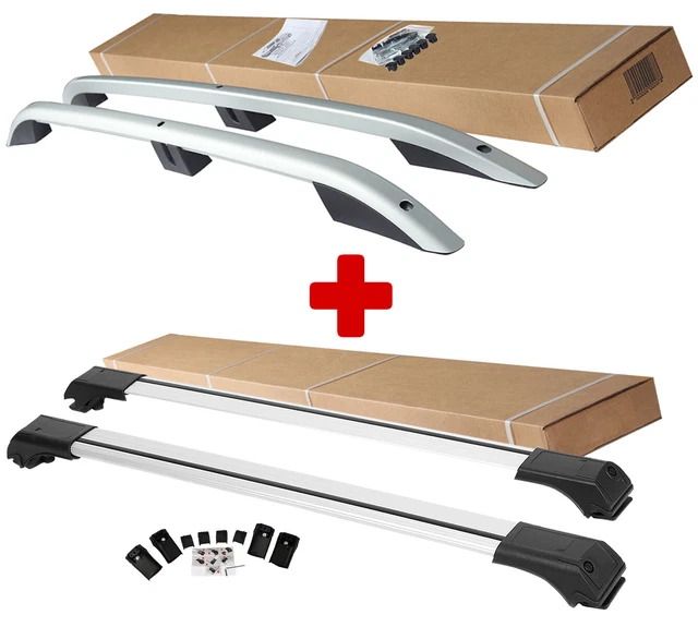 Portapacchi Doblo 2008 Portapacchi 3 Barre Per Fiat Doblo (2000-2009) - Professionale, Nero, GEV 9400 Portabagagli Doblo 2000-2009 - Foto 2