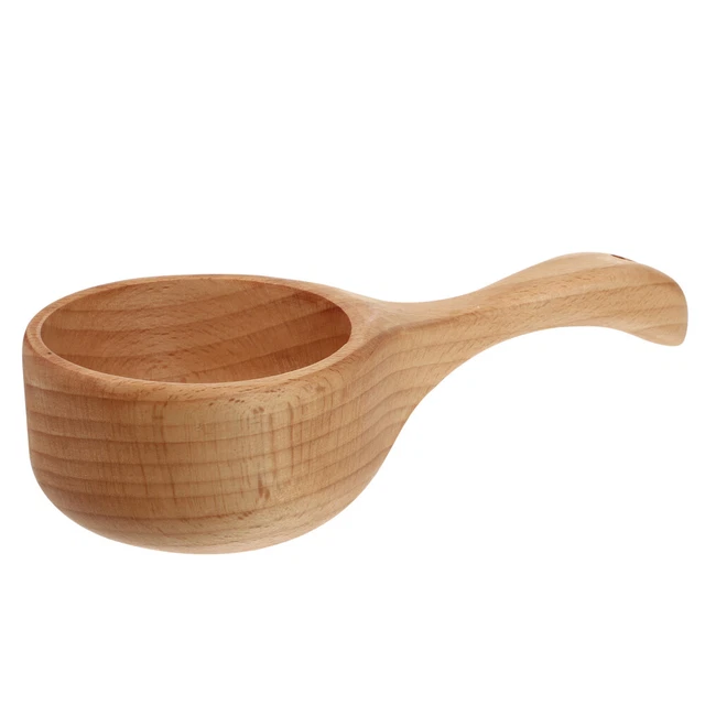 Cuchara de madera haya cuchara de agua para baño cuchara de agua japonesa