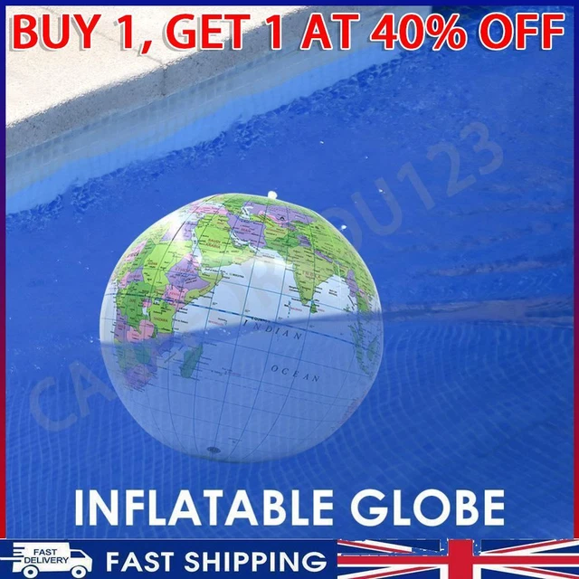 50cm Inflatable Globe Ball - Children's Blow Up Globe Beach Ball Geography Toy E - Foto 6