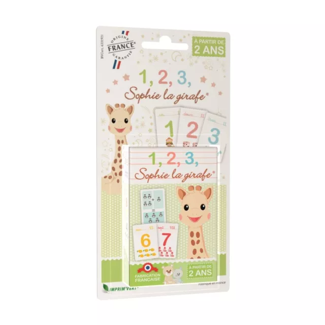 Sophie la Girafe - Jeu de Cartes 1, 2, 3  - Fabrication Française  - 2 ans +