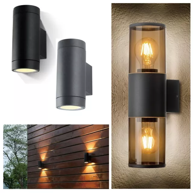 Mili LED Up&down Lámpara de Exterior Pared GU10 E27 Antracita Negro IP54 Up&do