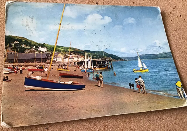 Aberdovey Beach Merioneth Postcard 1976