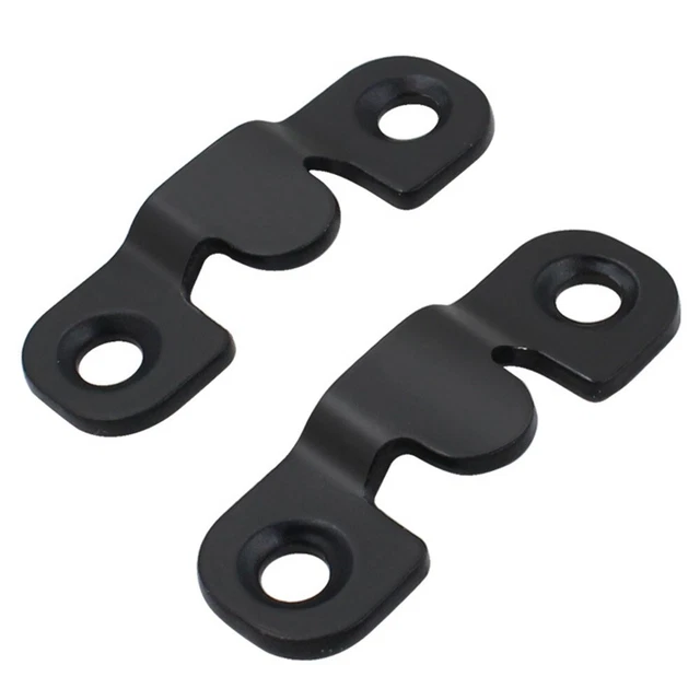 Marco de carga pesada colgante negro hardware 2 piezas acero inoxidable gancho conector de cama