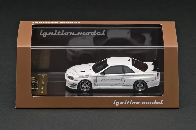 ignition model R34 ホワイト 1/64 1/64 Ignition Model Nismo R34 GT-R R-tune White Resin Car