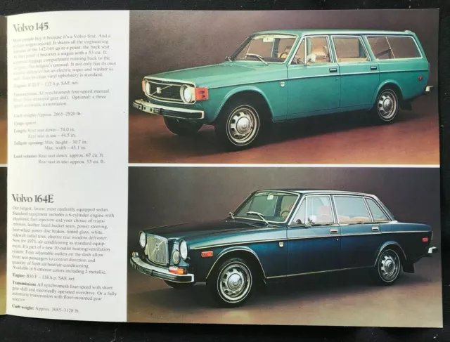 1973 VOLVO Full Line - 142 144 145 164E 1800ES - Color Sales Brochure 3
