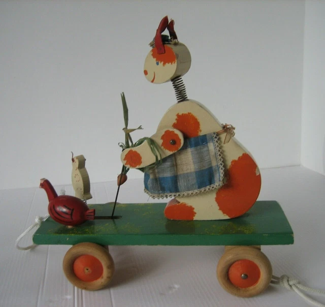 Ancien jouet bois à tirer animé cavalier cheval gendarme garde an. 50 Ancien jouet bois à tirer animé cavalier cheval gendarme garde an. 50