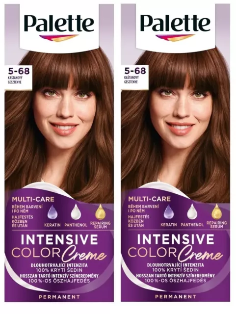 2x Schwarzkopf Palette Intensive Color Creme 5-68 (R4) Chestnut