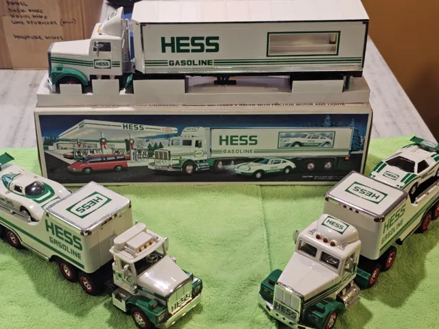 Vintage Hess Toy Trucks Gasoline Racer Collecrible 1988-1992, 3 Truck!