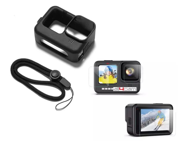 Pour GoPro Hero 11 Souple Silicone Housse Verre Trempé Verre Et Écran Protection