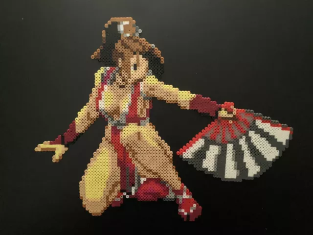 Mai Shiranui! King of Fighters! Perler Beads! Sexy! Retro! Sprite! Fatal Fury