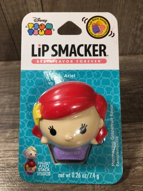 1X Disney Tsum Tsum Ariel Mermazing Grapefruit Flavor Lip Smacker Balm 0.26 Oz