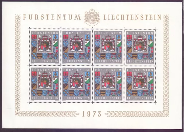 Liechtenstein 1973/1974 - 2 Kleinbögen MiNr. 590 + 614 postfrisch (441) 3