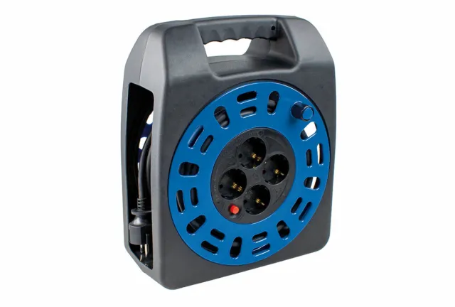 AS Schwabe 16423 Compact Kabelbox, Tambour pour Câble, 25 M, H05VV-F 3G1,5