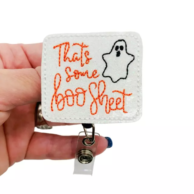BOO BOO CREW Humorous Halloween Retractable Badge Reel ID Holder Nurse,  812L $7.95 - PicClick